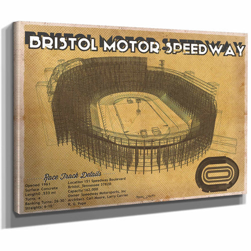 Bristol Speedway NASCAR Race Track Print