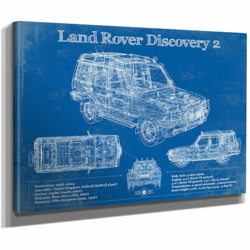 Land Rover Discovery Series 2 Blueprint Vintage Auto Patent Print
