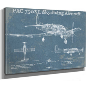 PAC 750XL Skydiving Aircraft Original Blueprint Art
