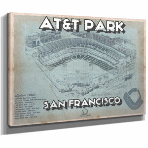 San Francisco Giants - AT&T Park Vintage Baseball Print