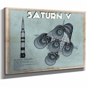 Saturn V NASA Aviation Blueprint Print