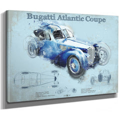 Bugatti Atlantic Coupe Vintage Sports Car Print