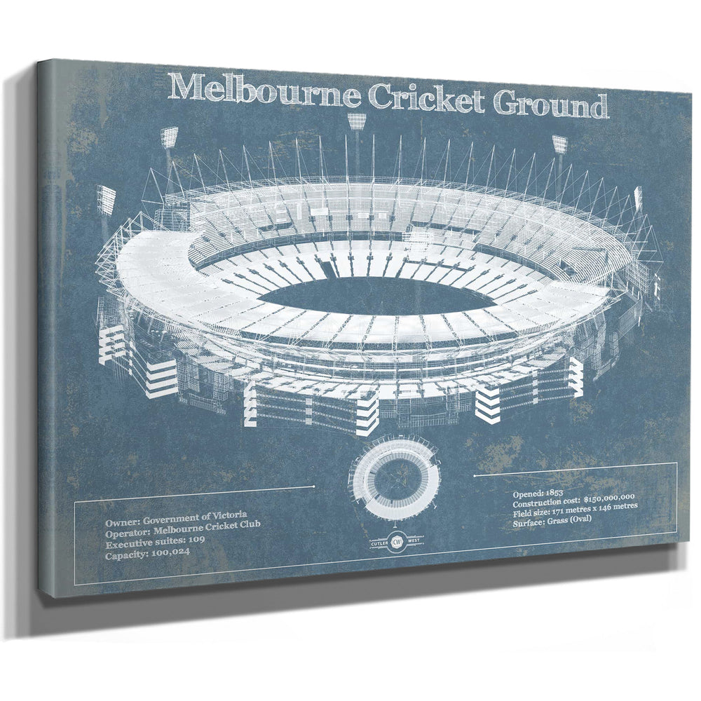 Melbourne Cricket Ground Vintage Australian Football AFL Stadium Print