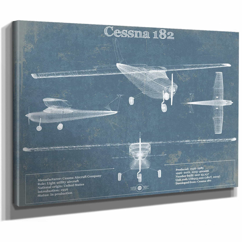 Cessna 182 Original Blueprint Art