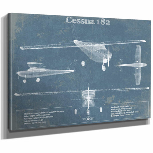 Cessna 182 Original Blueprint Art