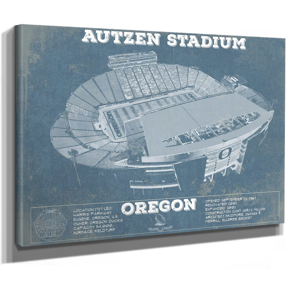 Vintage Autzen Stadium - Oregon Ducks Football Print
