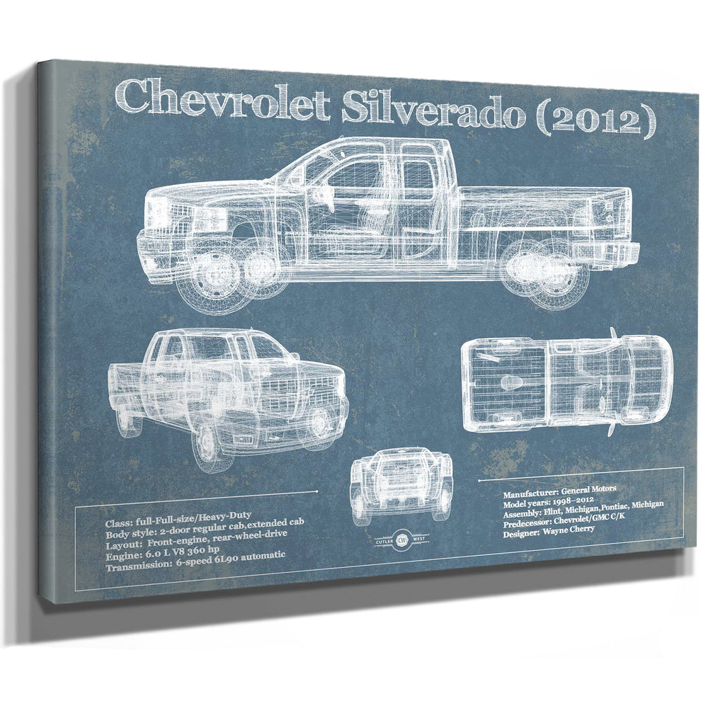 1980 Chevrolet Silverado Vintage Blueprint Auto Print