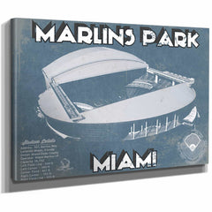Miami Marlins - Marlins Park Vintage Baseball Fan Print