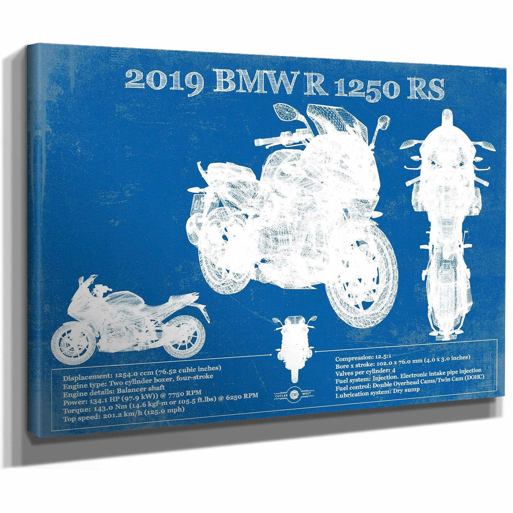 2019 BMW R1250RS Vintage Blueprint Auto Print