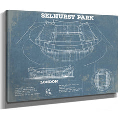 Selhurst Park Stadium A New Crystal Palace Blueprint Vintage Soccer Print