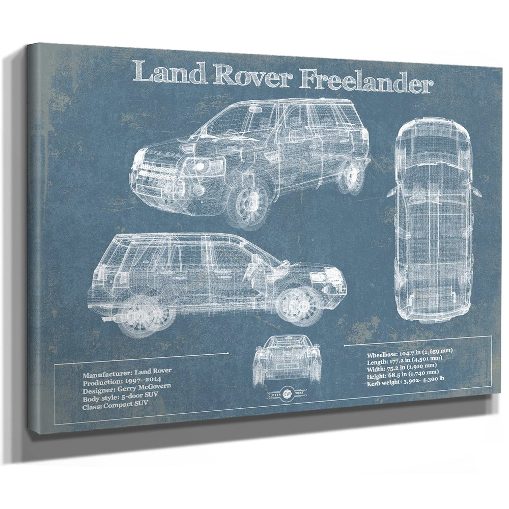 Land Rover Freelander Vintage Blueprint Auto Print