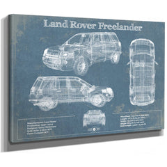 Land Rover Freelander Vintage Blueprint Auto Print