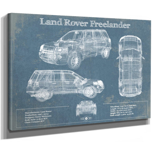 Land Rover Freelander Vintage Blueprint Auto Print