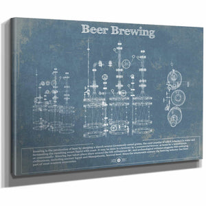 Beer Brewing Blueprint Original Wall Art