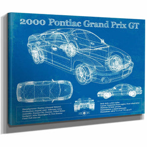 2000 Pontiac Grand Prix GT Vintage Blueprint Auto Print