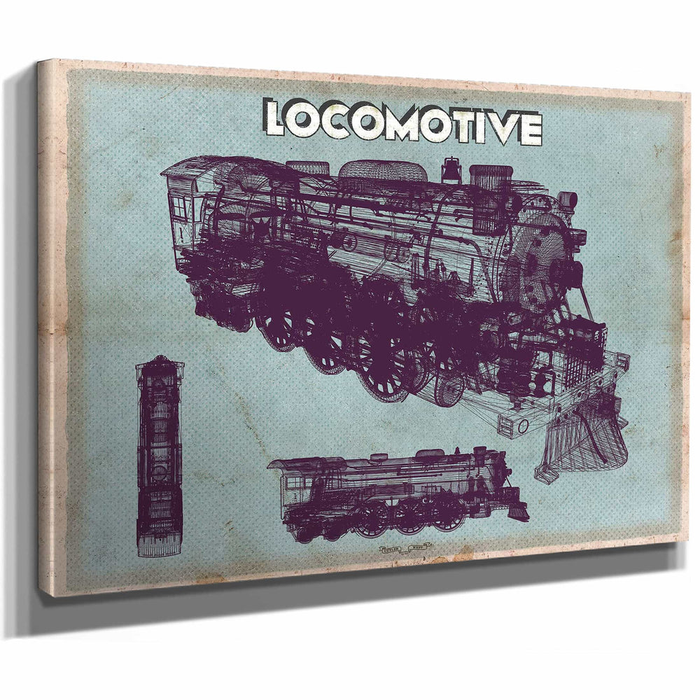 Locomotive Vintage Train Print
