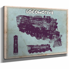Locomotive Vintage Train Print