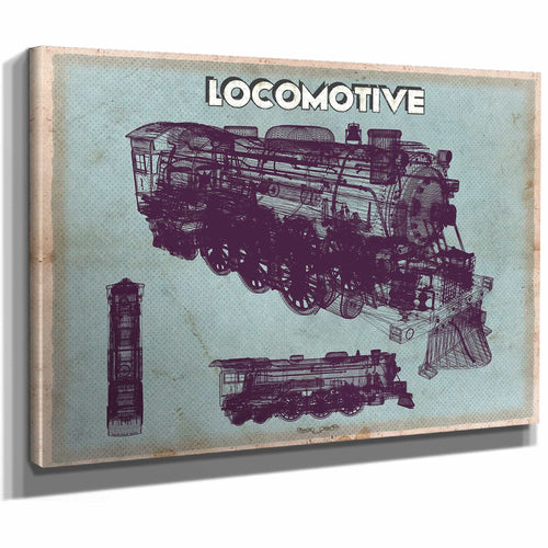 Locomotive Vintage Train Print