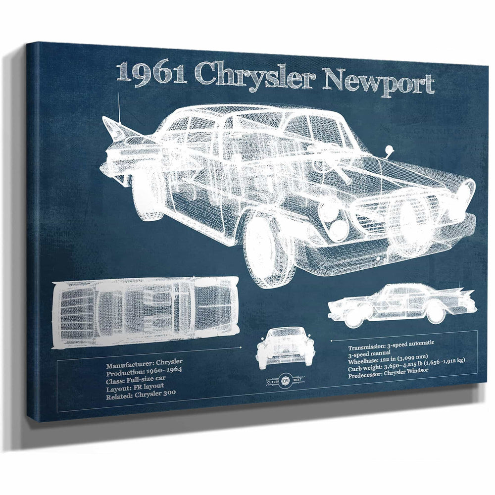1961 Chrysler Newport Vintage Blueprint Auto Print