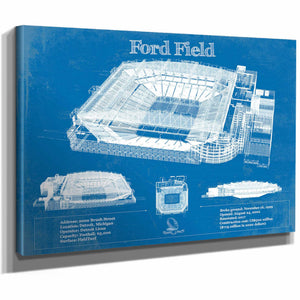 Vintage Detroit Lions Ford Field Vintage Wall Art