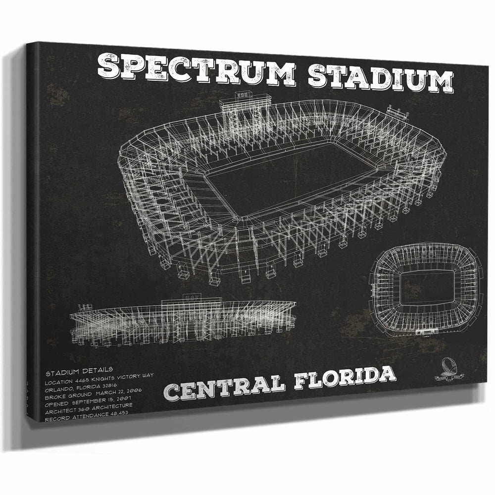 UCF Knights Football Spectrum Stadium Vintage Art Print