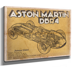 Aston Martin DB9 Blueprint Vintage Auto Print