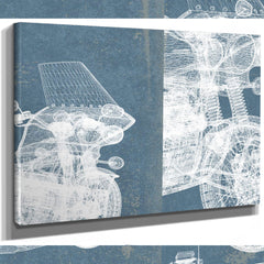 Kawasaki Police 1000 Vintage Blueprint Motorcycle Patent Print