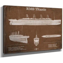 Titanic Blueprint Original Wall Art