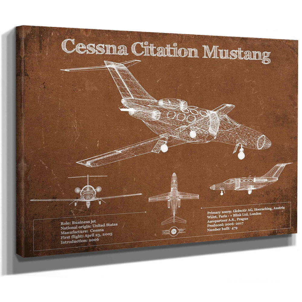 Cessna Citation Mustang Original Blueprint Art
