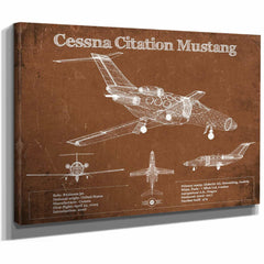 Cessna Citation Mustang Original Blueprint Art