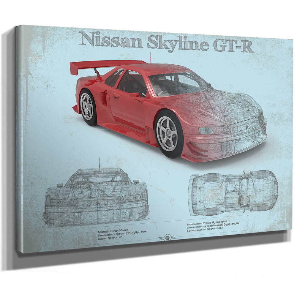 Nissan Skyline GT R Original Blueprint Art
