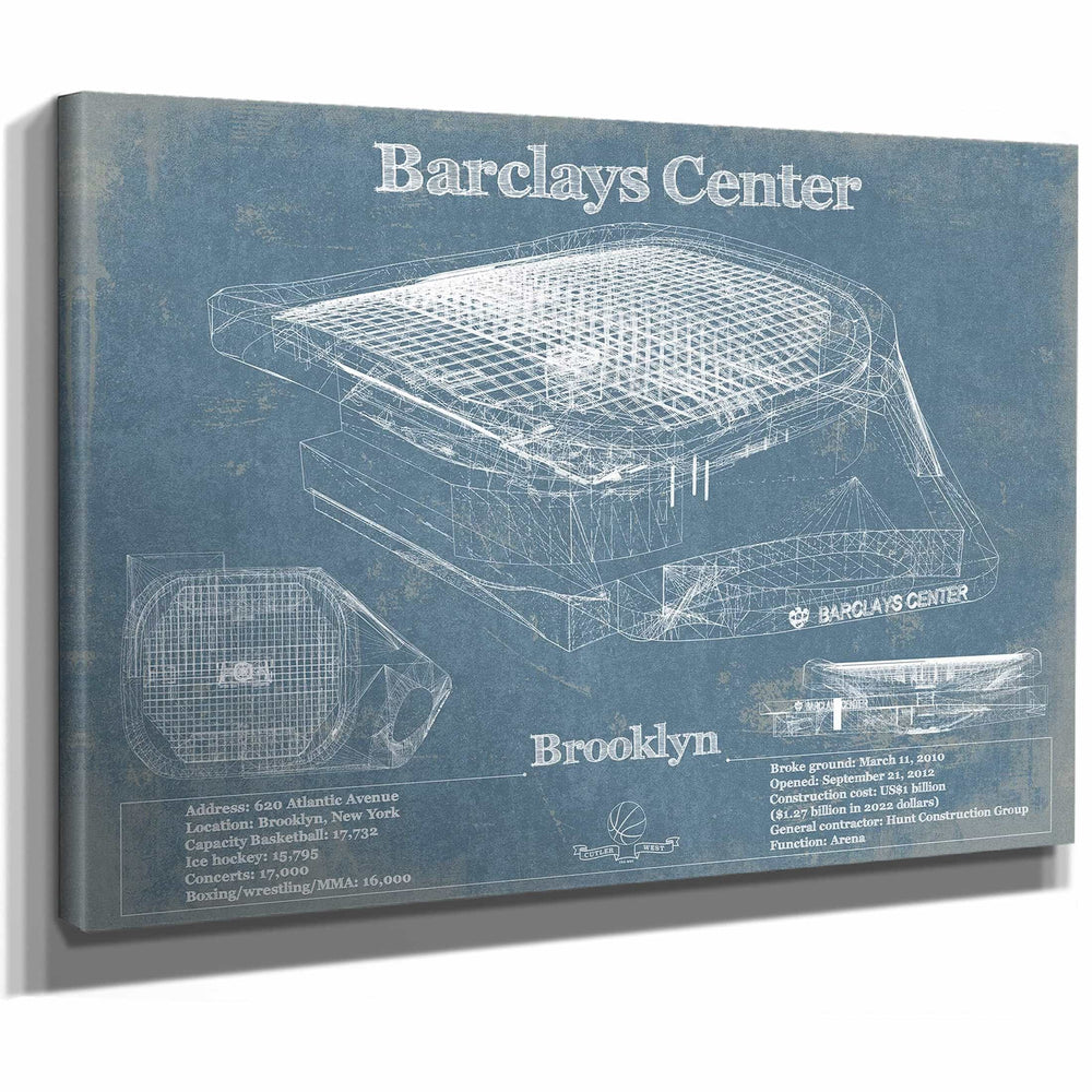 Brooklyn Nets - Vintage Barclays Center NBA Print