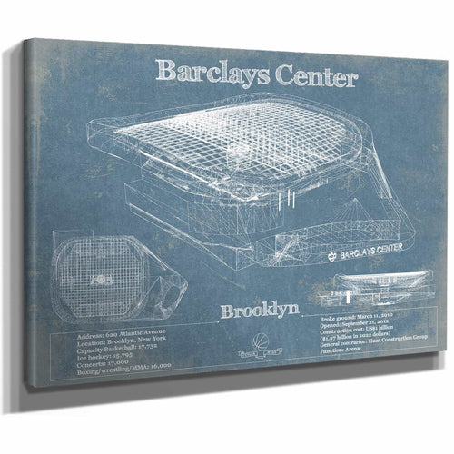 Brooklyn Nets - Vintage Barclays Center NBA Print