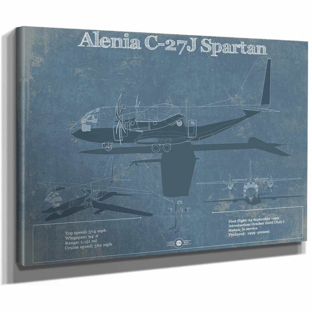Alenia C-27J Spartan Patent Blueprint Original Military Wall Art