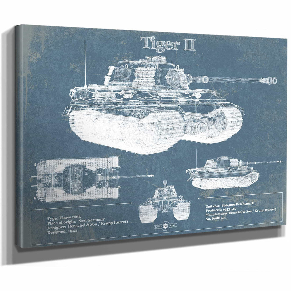 Tiger II Vintage German Tank Military Print