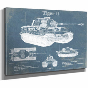 Tiger II Vintage German Tank Military Print