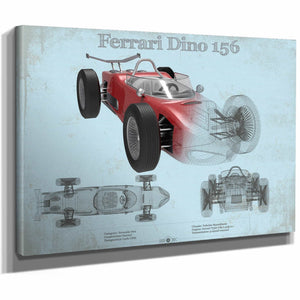 Ferrari Dino 156 F1 Original Blueprint Art