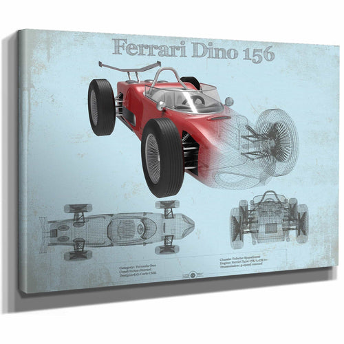 Ferrari Dino 156 F1 Original Blueprint Art