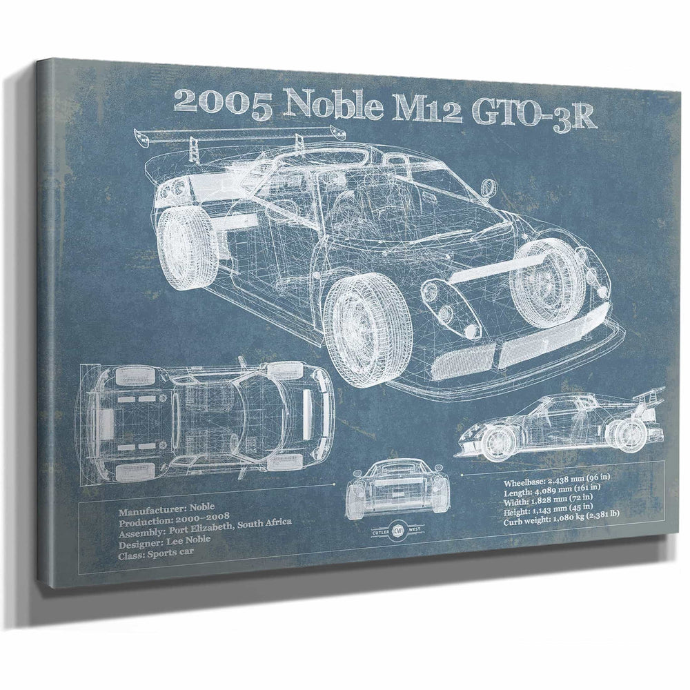 2005 Noble M12 GTO-3R Vintage Blueprint Auto Print