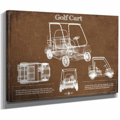 Golf Cart Blueprint Patent Art