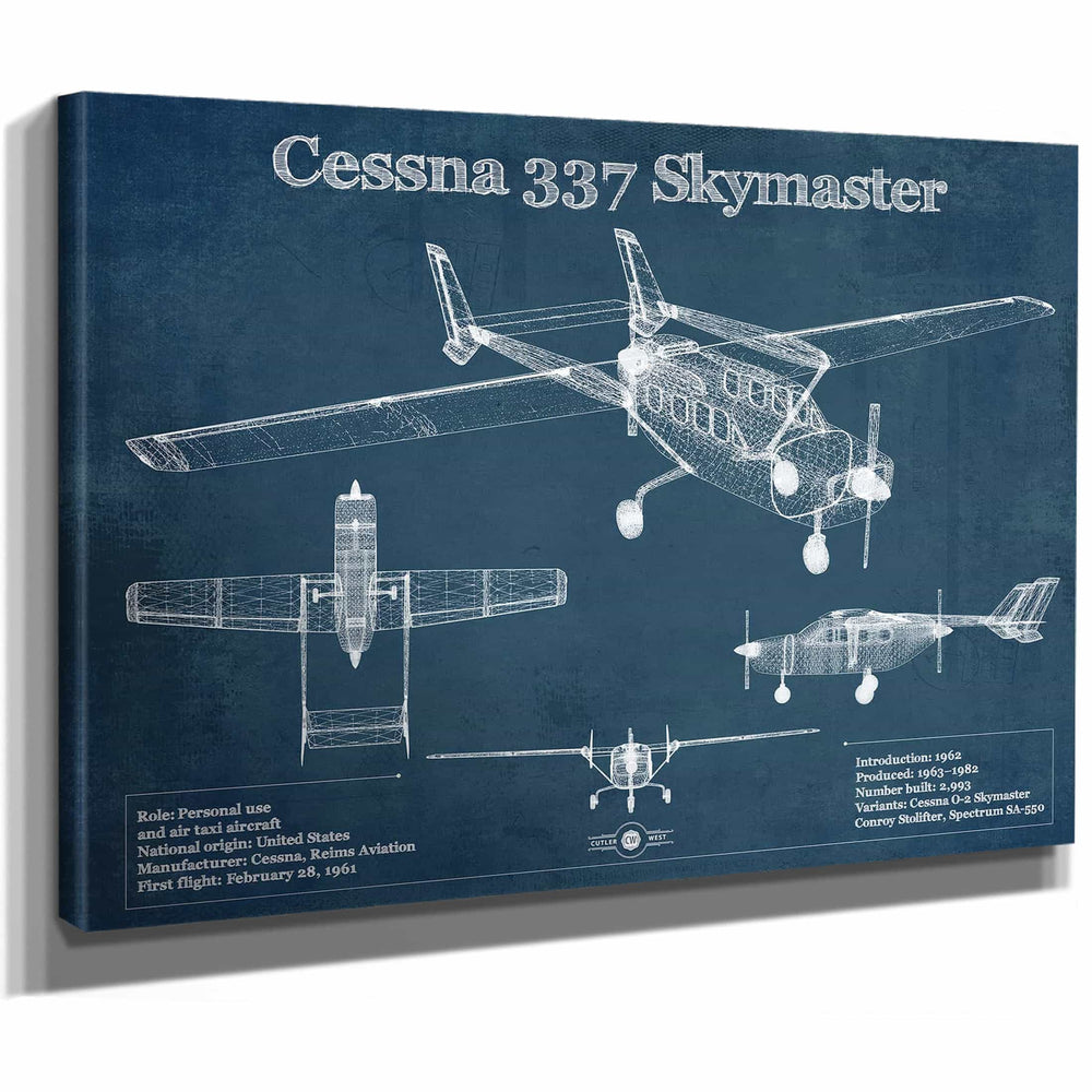 Cessna 337 Skymaster Air Taxi Aircraft Original Blueprint Art