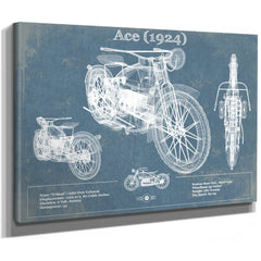 Ace (1924) Blueprint Motorcycle Patent Print