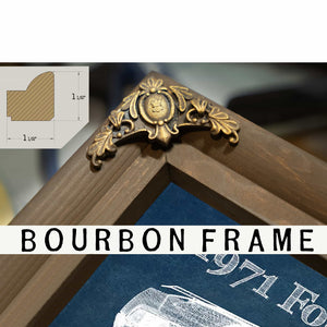 1971-1973 Ford Mustang Mach 1 First Gen Mustang Facelift Vintage Blueprint Auto Print