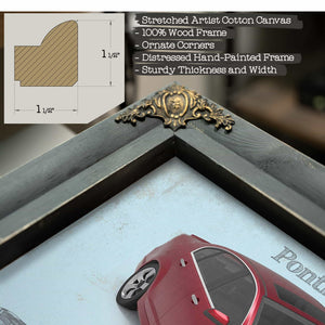 Pontiac G8 Gt Sport Red Metallic Blueprint Vintage Auto Print