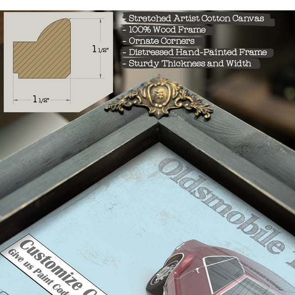 Oldsmobile Toronado (1966) Car Original Blueprint Art