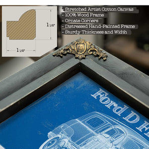 Ford D F1 1948 Truck Vintage Blueprint Auto Print