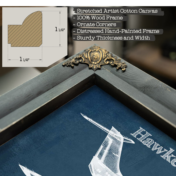 Hawker 400XP Vintage Blueprint Airplane Print