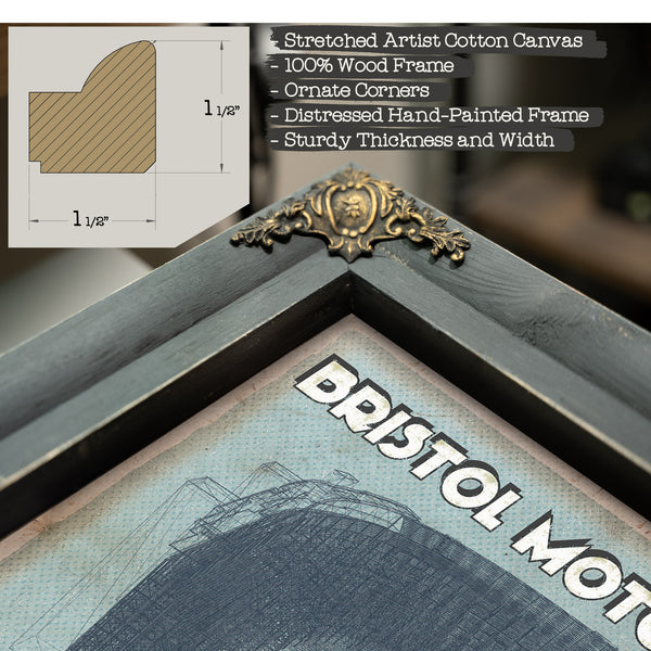 Bristol Speedway Blueprint NASCAR Race Track Print