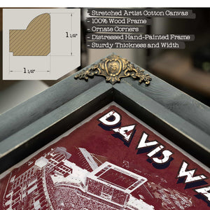 Davis Wade Stadium -  Mississippi State Football Vintage Art Print
