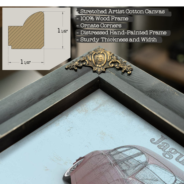 Jaguar Mark 2 MKII Car Original Blueprint Art